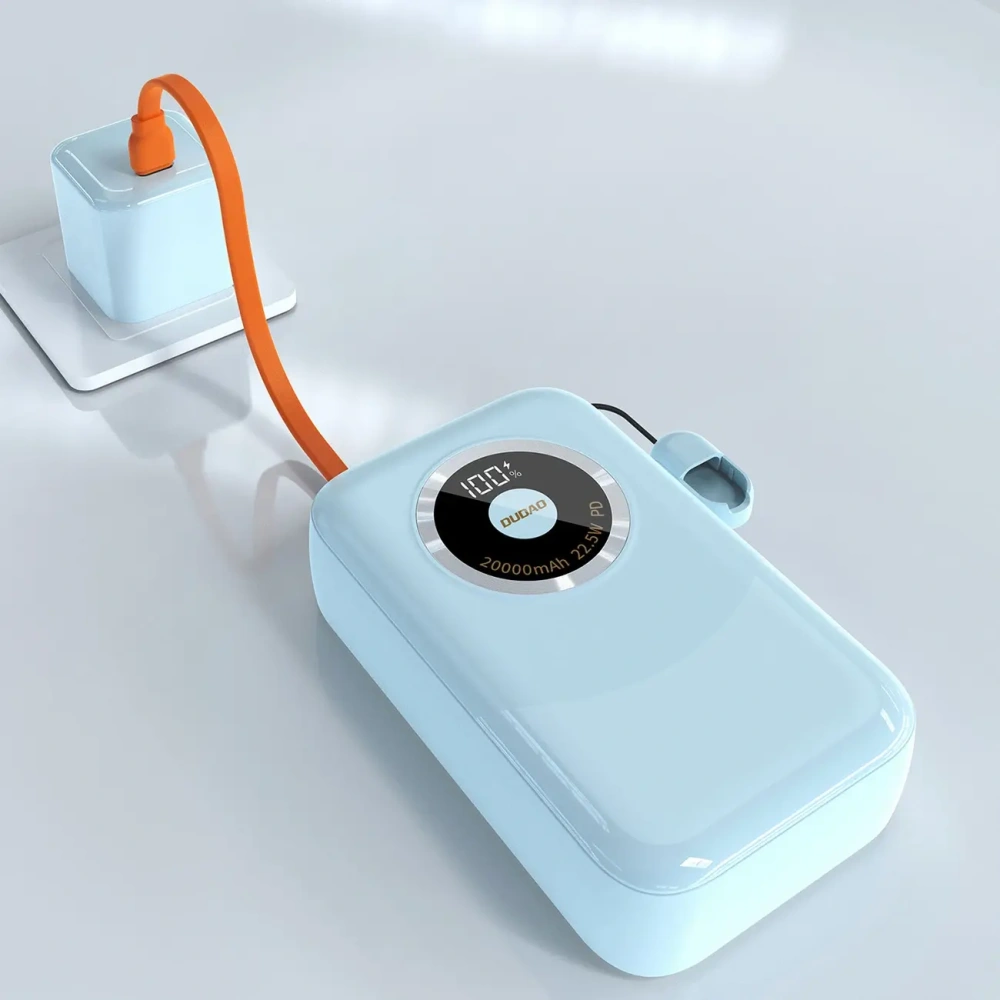 Powerbank Dudao K21Pro Mini 20000mAh 22.5W USB-A, USB-C niebieski