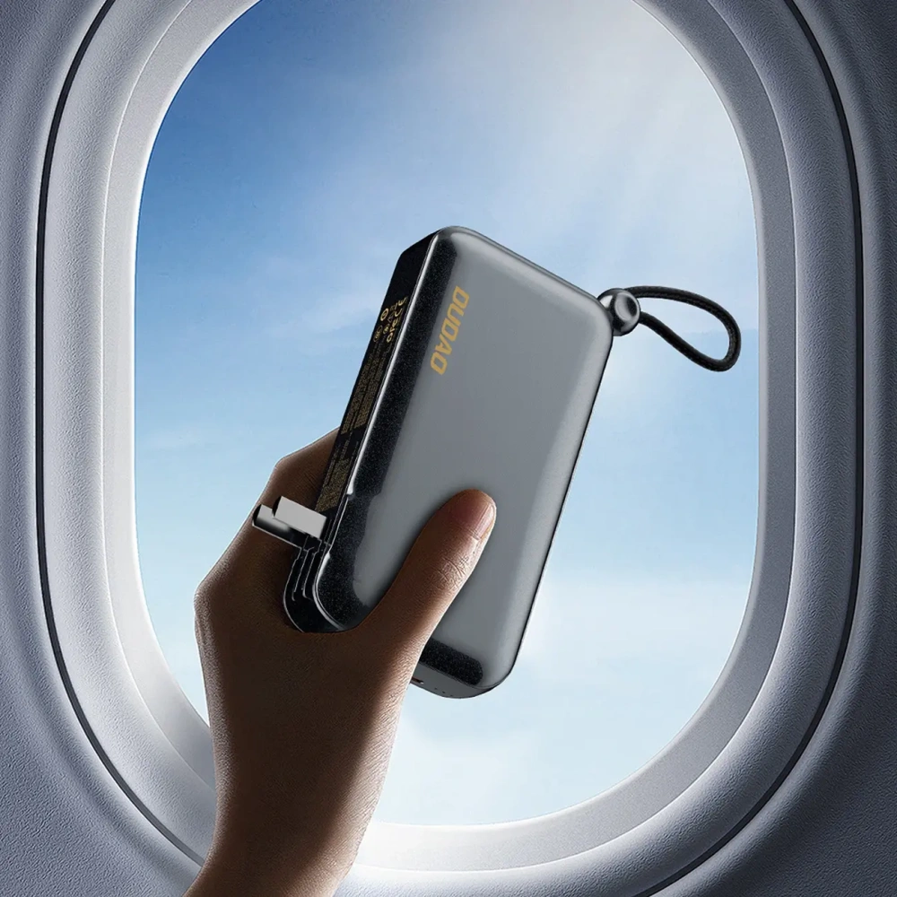 Ładowarka z powerbankiem Dudao K25 2in1 10000mAh z 3 wtyczkami szara