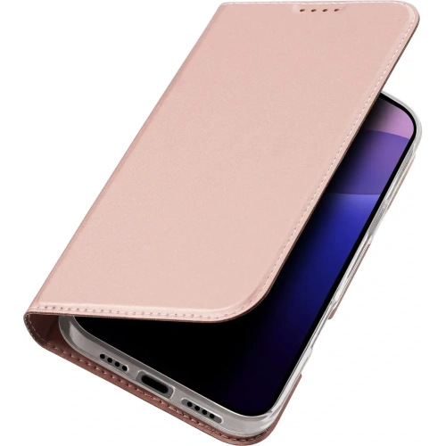 Etui z klapką Dux Ducis Skin Pro do Apple iPhone 16 Pro różowe