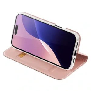 Etui z klapką Dux Ducis Skin Pro do Apple iPhone 16 Pro różowe
