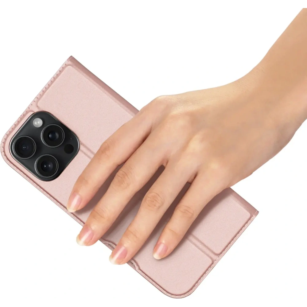 Etui z klapką Dux Ducis Skin Pro do Apple iPhone 16 Pro różowe