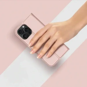 Etui z klapką Dux Ducis Skin Pro do Apple iPhone 16 Pro różowe