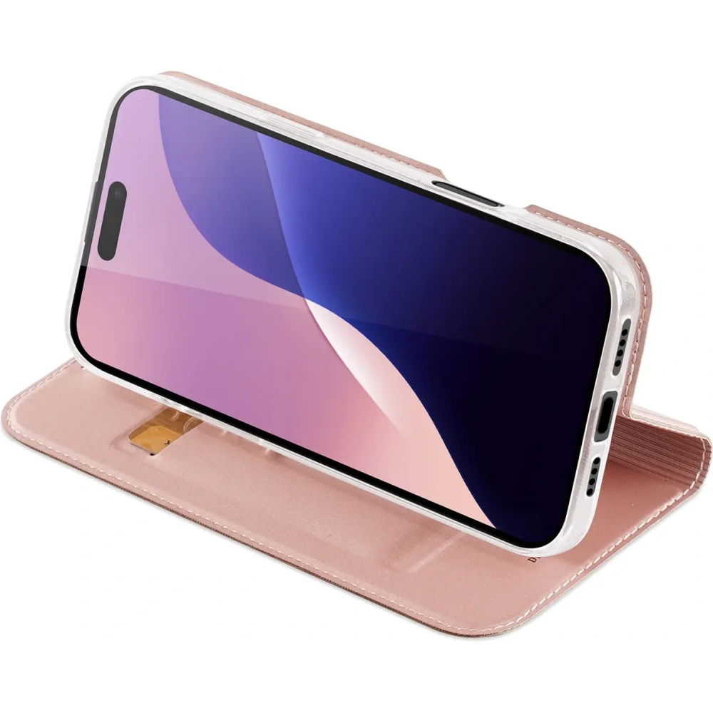Etui z klapką Dux Ducis Skin Pro do Apple iPhone 16 Pro Max różowe