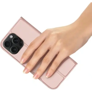 Etui z klapką Dux Ducis Skin Pro do Apple iPhone 16 Pro Max różowe