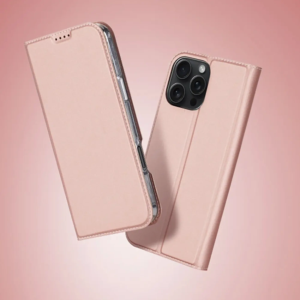 Etui z klapką Dux Ducis Skin Pro do Apple iPhone 16 Pro Max różowe