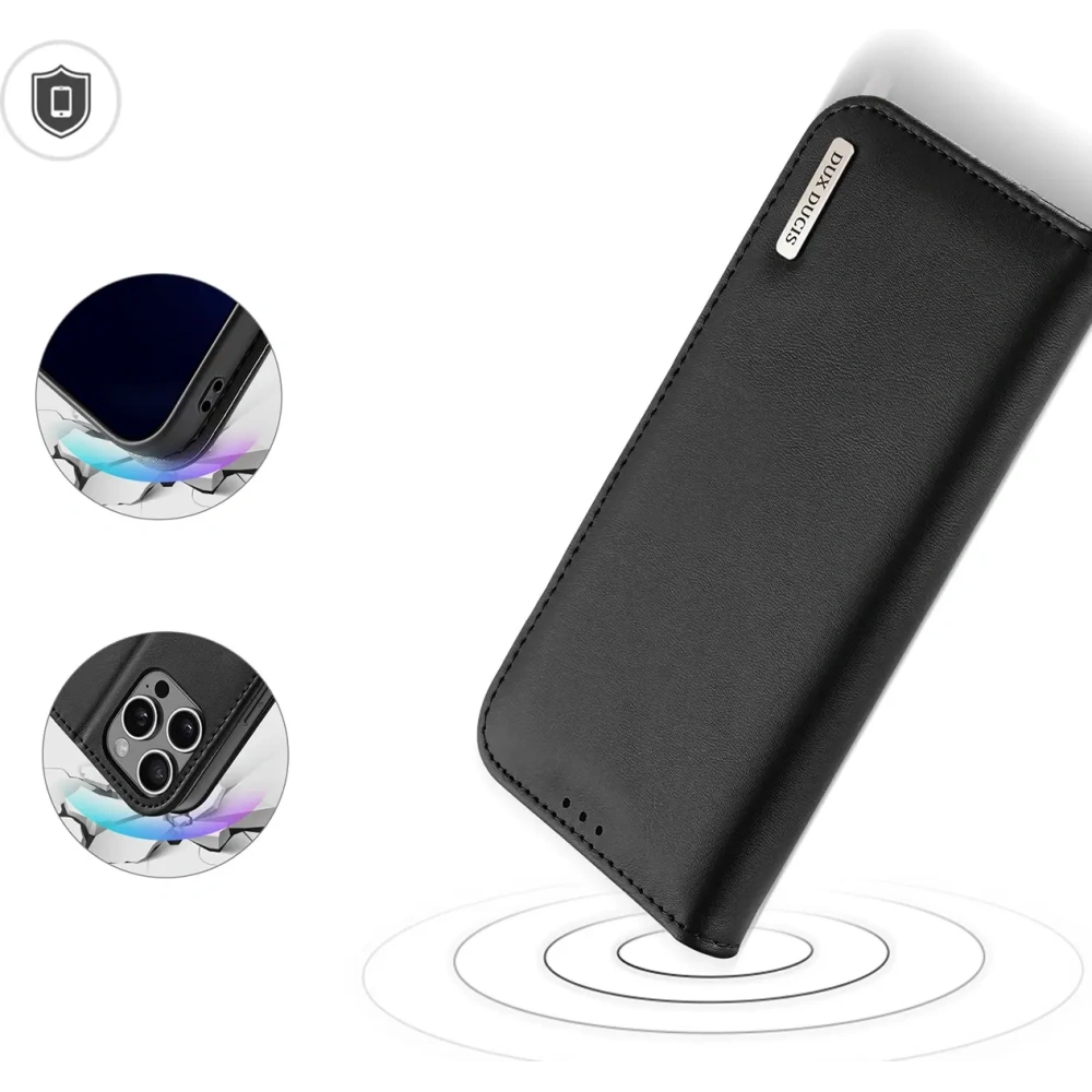Etui z klapką Dux Ducis Hivo do Apple iPhone 16 Pro czarne
