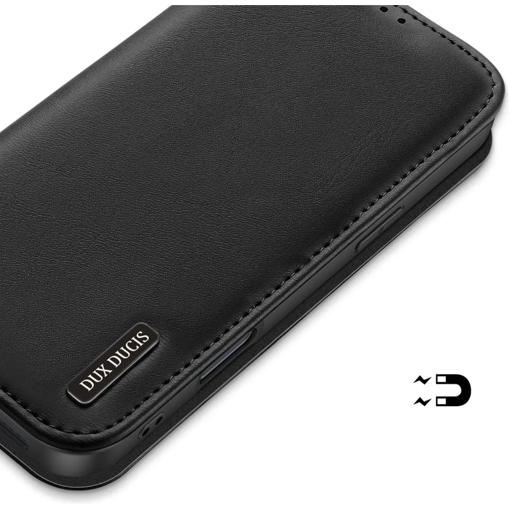 Etui z klapką Dux Ducis Hivo do Apple iPhone 16 Pro czarne