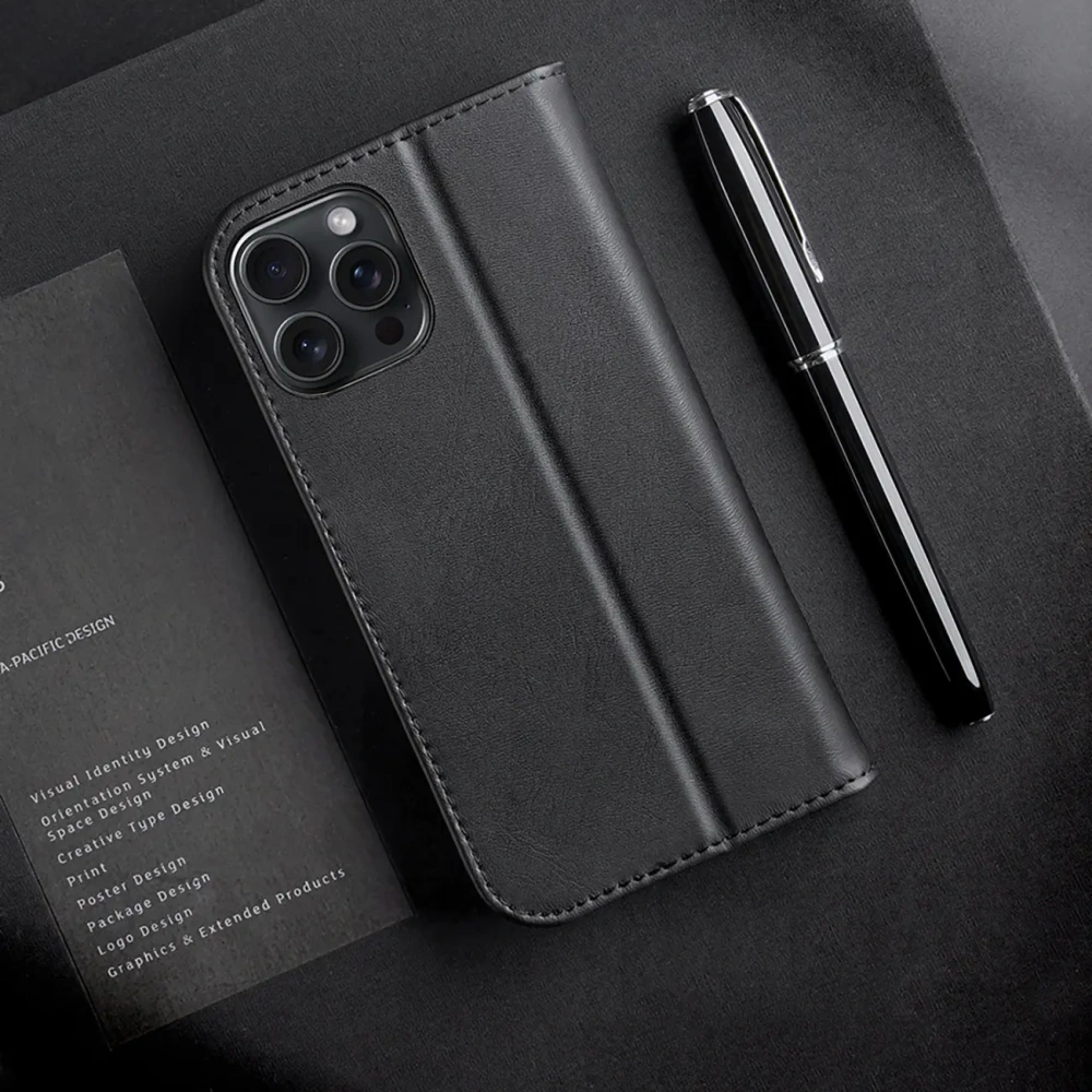 Etui z klapką Dux Ducis Hivo do Apple iPhone 16 Pro czarne