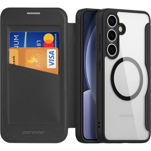 Etui z klapką Dux Ducis Skin X Pro do Samsung Galaxy S25 MagSafe czarne