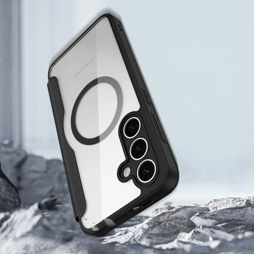 Etui z klapką Dux Ducis Skin X Pro do Samsung Galaxy S25 MagSafe czarne
