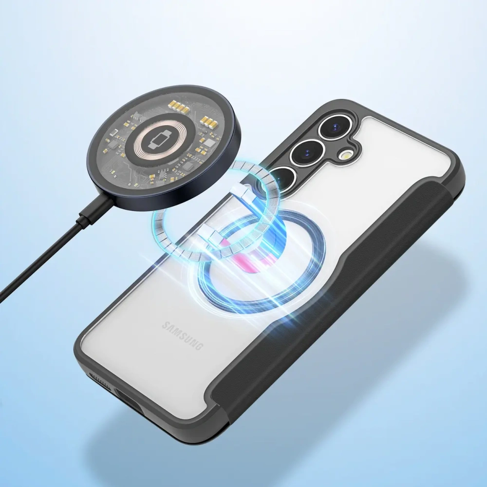 Etui z klapką Dux Ducis Skin X Pro do Samsung Galaxy S25 MagSafe czarne