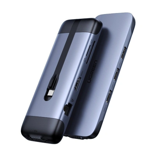 Kup UGREEN CM286 9-in-1 Adapter USB-C auf HDMI 4K, FHD, VGA, 3x USB 3.0, PD, SD/TF, USB-C - UGR445 - {ean13} - Sklep Home Screen