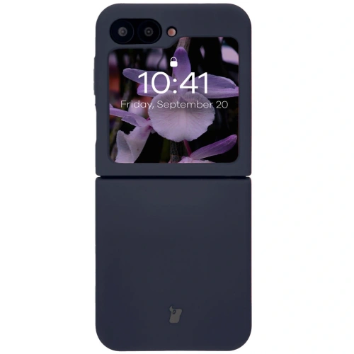 Silikonowe etui Bizon Soft Case do Samsung Galaxy Z Flip7 FE / Z Flip6 ciemnoniebieskie