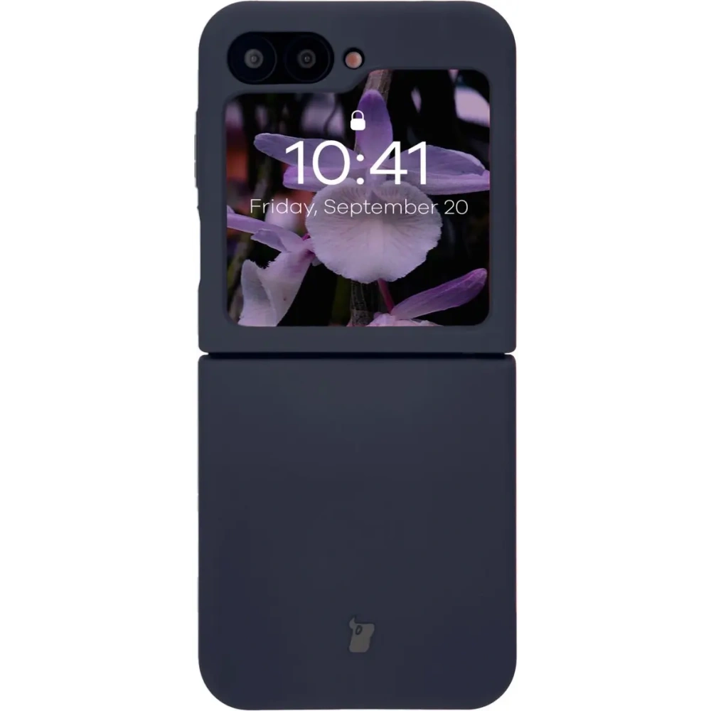 Silikonowe etui Bizon Soft Case do Samsung Galaxy Z Flip7 FE / Z Flip6 ciemnoniebieskie