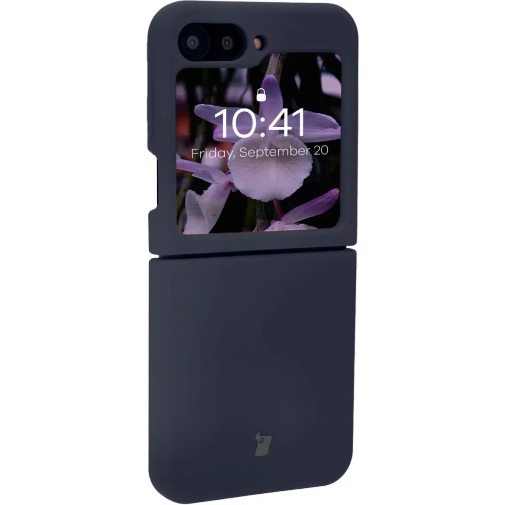 Silikonowe etui Bizon Soft Case do Samsung Galaxy Z Flip7 FE / Z Flip6 ciemnoniebieskie