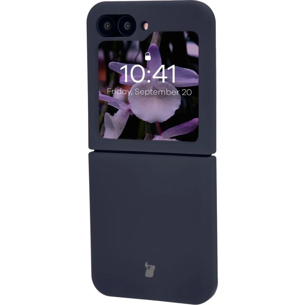 Silikonowe etui Bizon Soft Case do Samsung Galaxy Z Flip7 FE / Z Flip6 ciemnoniebieskie