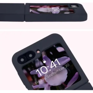 Silikonowe etui Bizon Soft Case do Samsung Galaxy Z Flip7 FE / Z Flip6 ciemnoniebieskie