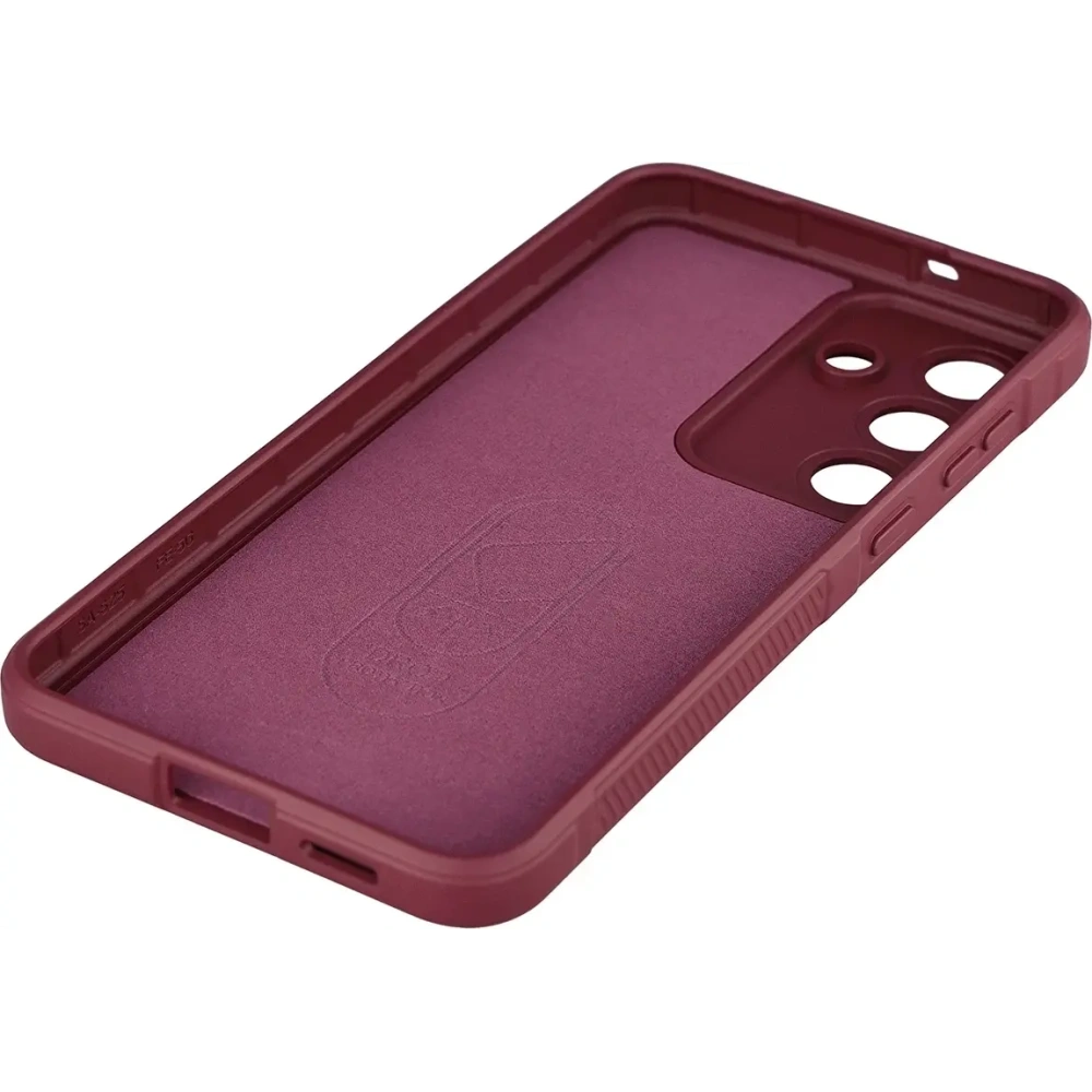 Pancerne etui Bizon Case Tur do Samsung Galaxy S25 FE burgundowe