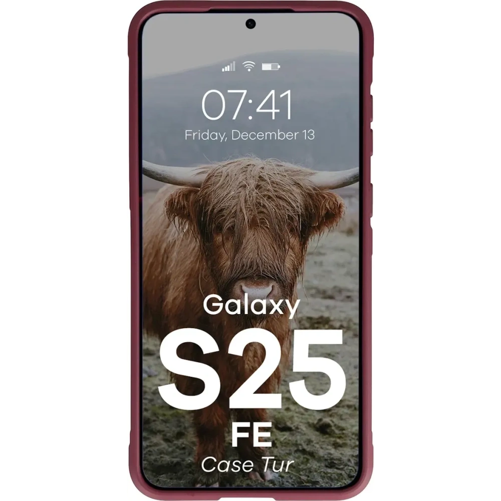 Pancerne etui Bizon Case Tur do Samsung Galaxy S25 FE burgundowe