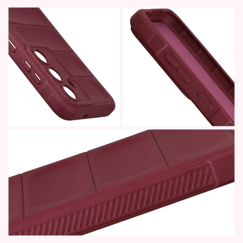 Pancerne etui Bizon Case Tur do Samsung Galaxy S25 FE burgundowe