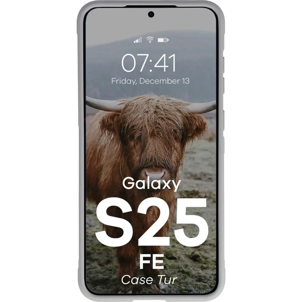 Pancerne etui Bizon Case Tur do Samsung Galaxy S25 FE jasnoszare
