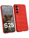 Pancerne etui Bizon Case Tur do Samsung Galaxy S25 FE czerwone