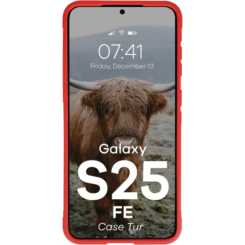 Pancerne etui Bizon Case Tur do Samsung Galaxy S25 FE czerwone