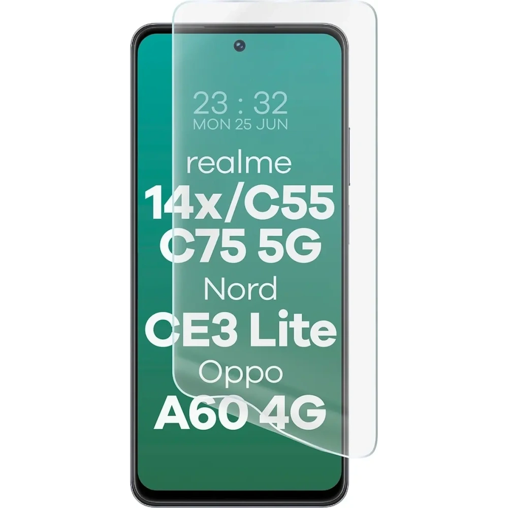 Folia hydrożelowa na ekran Bizon Glass Hydrogel Front do Realme 14x 5G / C55 / C75 / OnePlus Nord CE 3 Lite / Oppo A60 4G