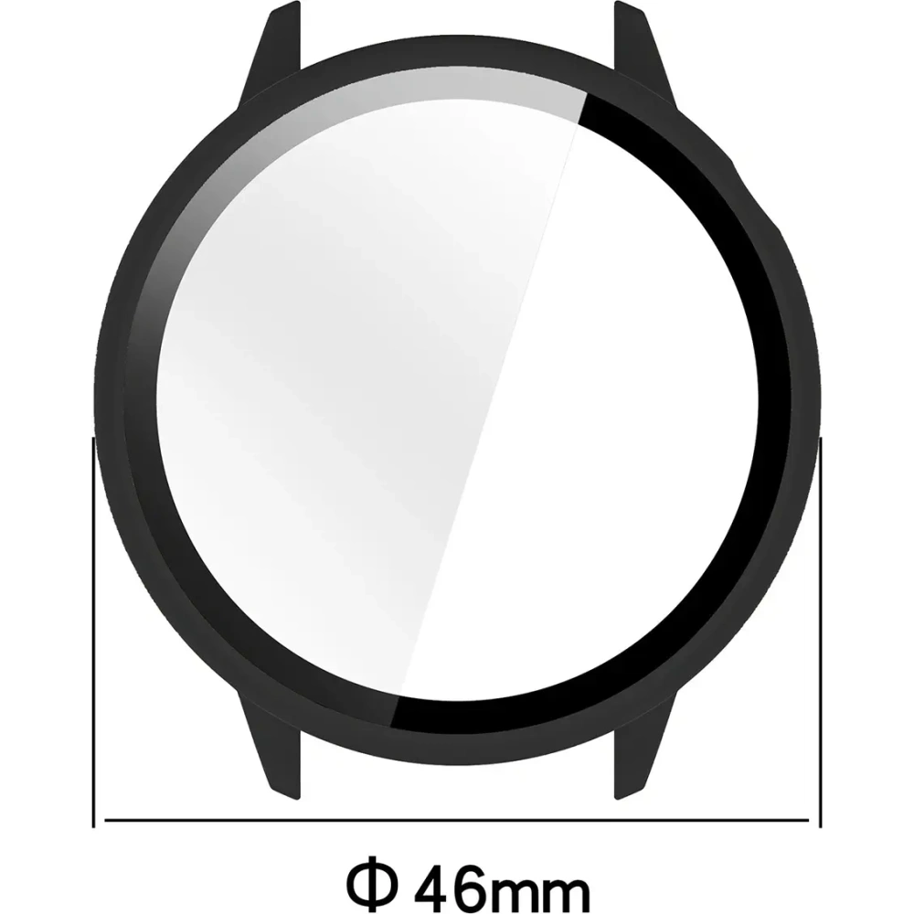 Etui ze szkłem do zegarka Bizon Case+Glass Watch do OnePlus Watch 3 43mm czarne