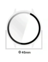 Etui ze szkłem do zegarka Bizon Case+Glass Watch do OnePlus Watch 3 43mm przeźroczyste