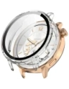 Etui ze szkłem do zegarka Bizon Case+Glass Watch do OnePlus Watch 3 43mm przeźroczyste