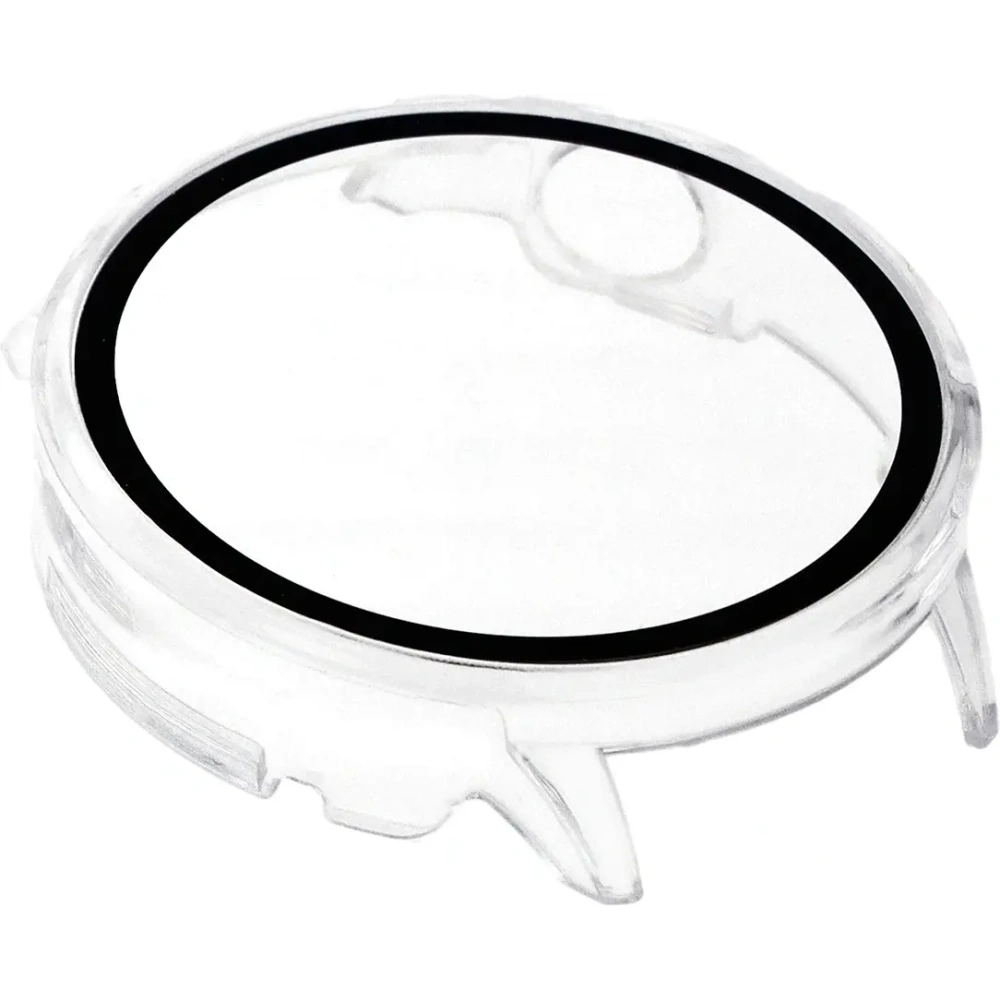 Etui ze szkłem do zegarka Bizon Case+Glass Watch do OnePlus Watch 3 43mm przeźroczyste