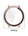 Etui ze szkłem do zegarka Bizon Case+Glass Watch do OnePlus Watch 3 43mm różowe