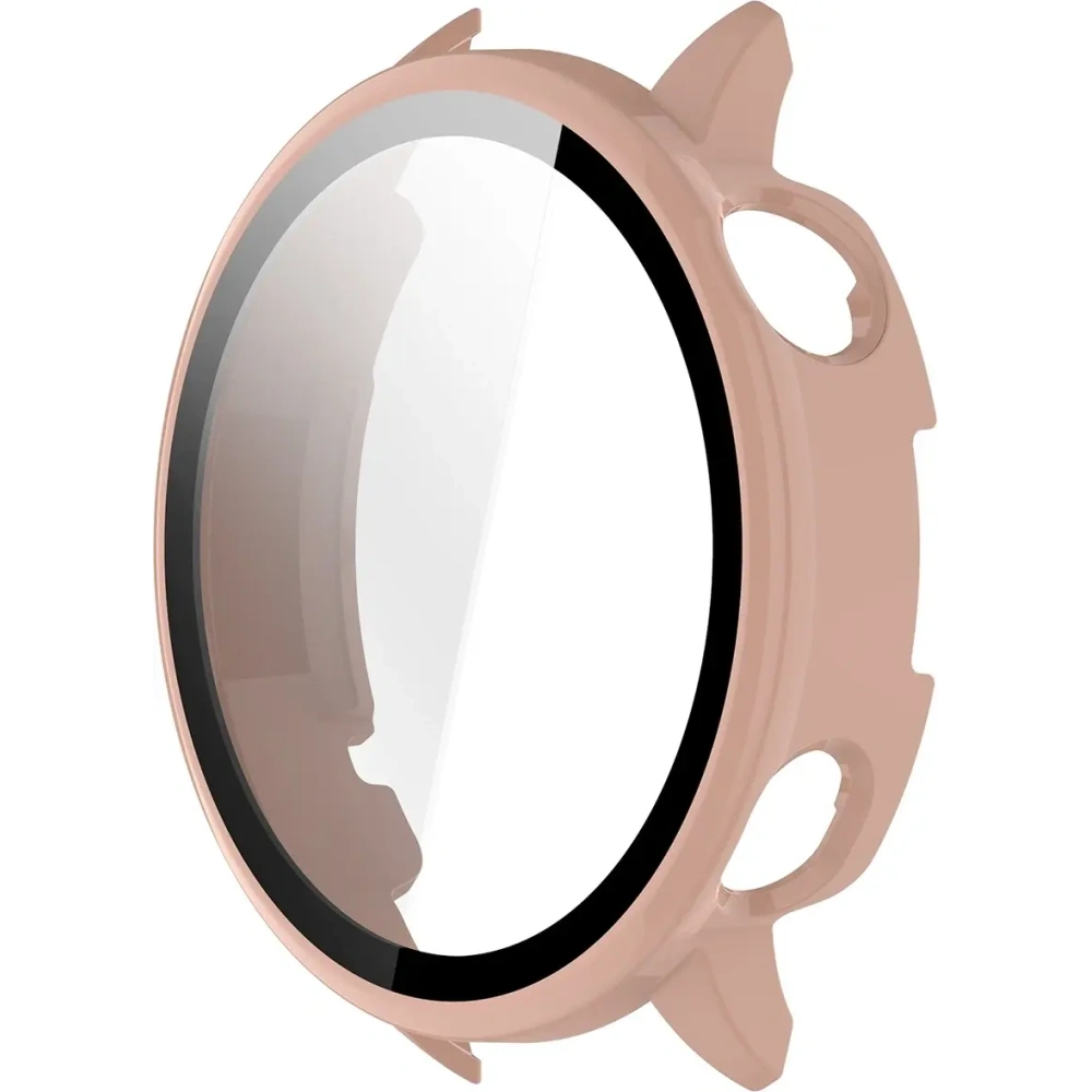 Etui ze szkłem do zegarka Bizon Case+Glass Watch do OnePlus Watch 3 43mm różowe