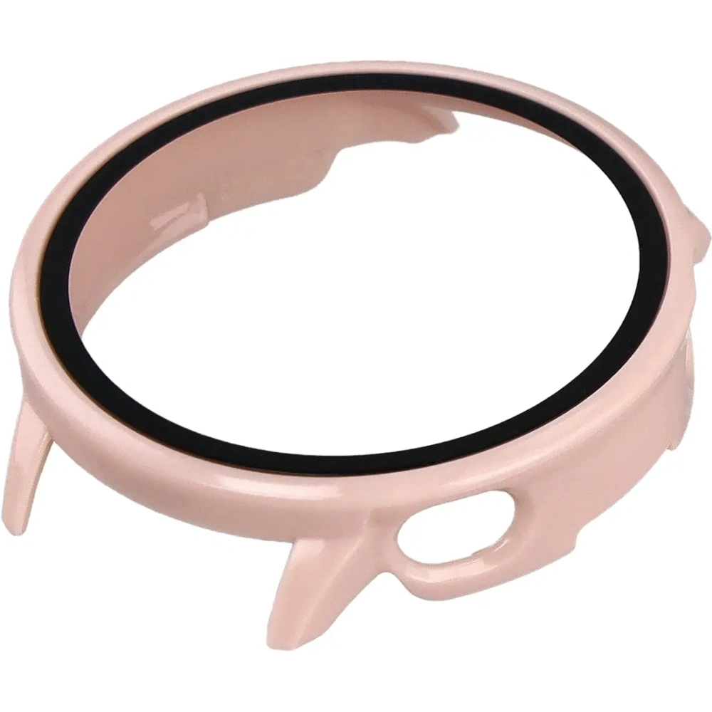 Etui ze szkłem do zegarka Bizon Case+Glass Watch do OnePlus Watch 3 43mm różowe