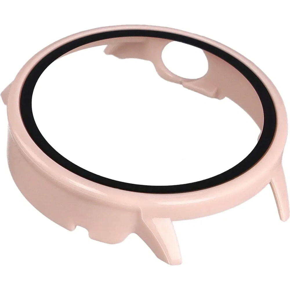 Etui ze szkłem do zegarka Bizon Case+Glass Watch do OnePlus Watch 3 43mm różowe