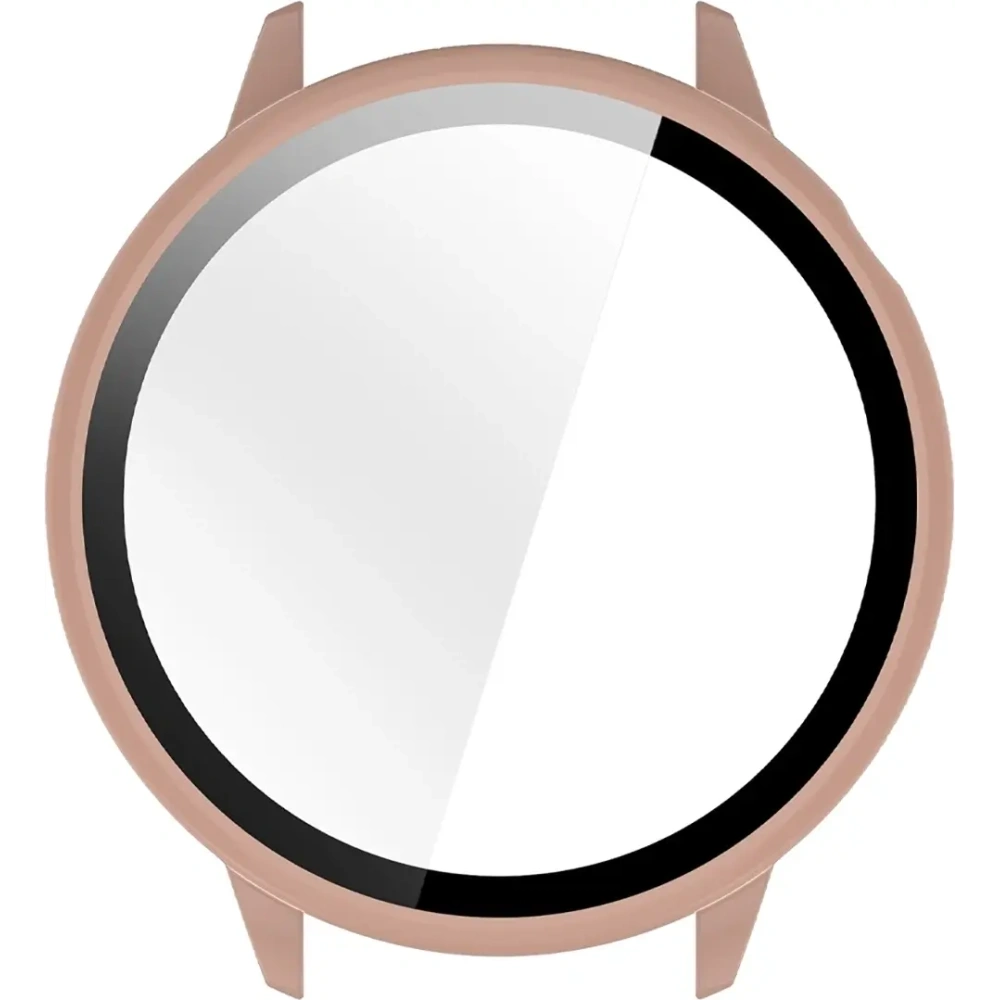 Etui ze szkłem do zegarka Bizon Case+Glass Watch do OnePlus Watch 3 43mm różowe