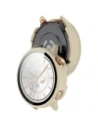 Etui ze szkłem do zegarka Bizon Case+Glass Watch do OnePlus Watch 3 43mm beżowe