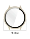 Etui ze szkłem do zegarka Bizon Case+Glass Watch do OnePlus Watch 3 43mm beżowe