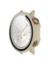 Etui ze szkłem do zegarka Bizon Case+Glass Watch do OnePlus Watch 3 43mm beżowe