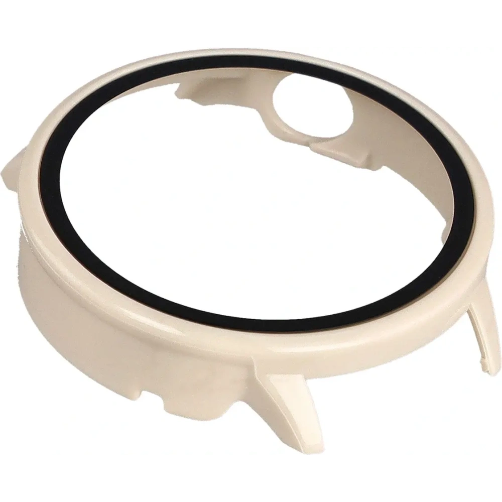 Etui ze szkłem do zegarka Bizon Case+Glass Watch do OnePlus Watch 3 43mm beżowe