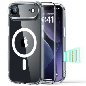 Zestaw ESR etui + szkło na ekran Classic Hybrid MagSafe & Tempered Glass do Apple iPhone 17 Air Clear