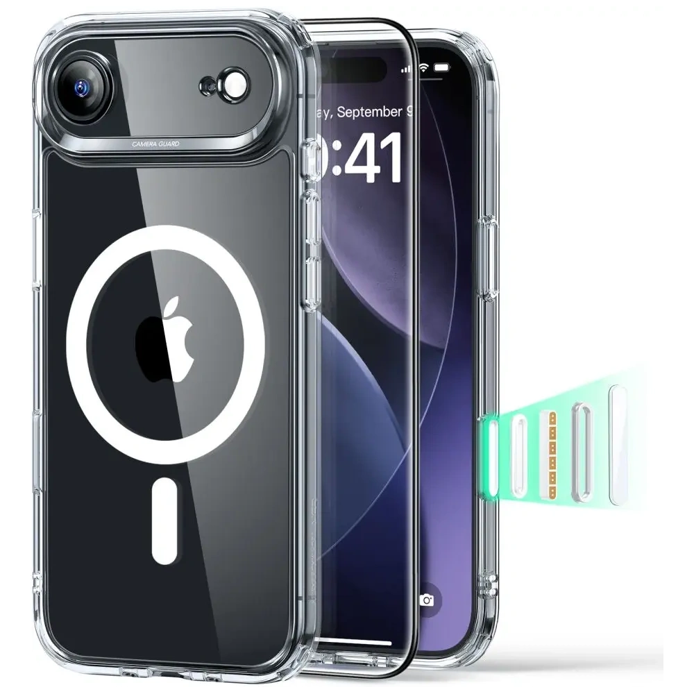 Zestaw ESR etui + szkło na ekran Classic Hybrid MagSafe & Tempered Glass do Apple iPhone Air Clear