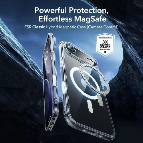 Zestaw ESR etui + szkło na ekran Classic Hybrid MagSafe & Tempered Glass do Apple iPhone 17 Air Clear