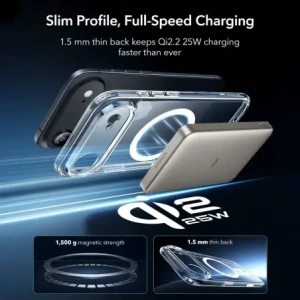 Zestaw ESR etui + szkło na ekran Classic Hybrid MagSafe & Tempered Glass do Apple iPhone 17 Air Clear