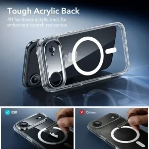 Zestaw ESR etui + szkło na ekran Classic Hybrid MagSafe & Tempered Glass do Apple iPhone 17 Air Clear