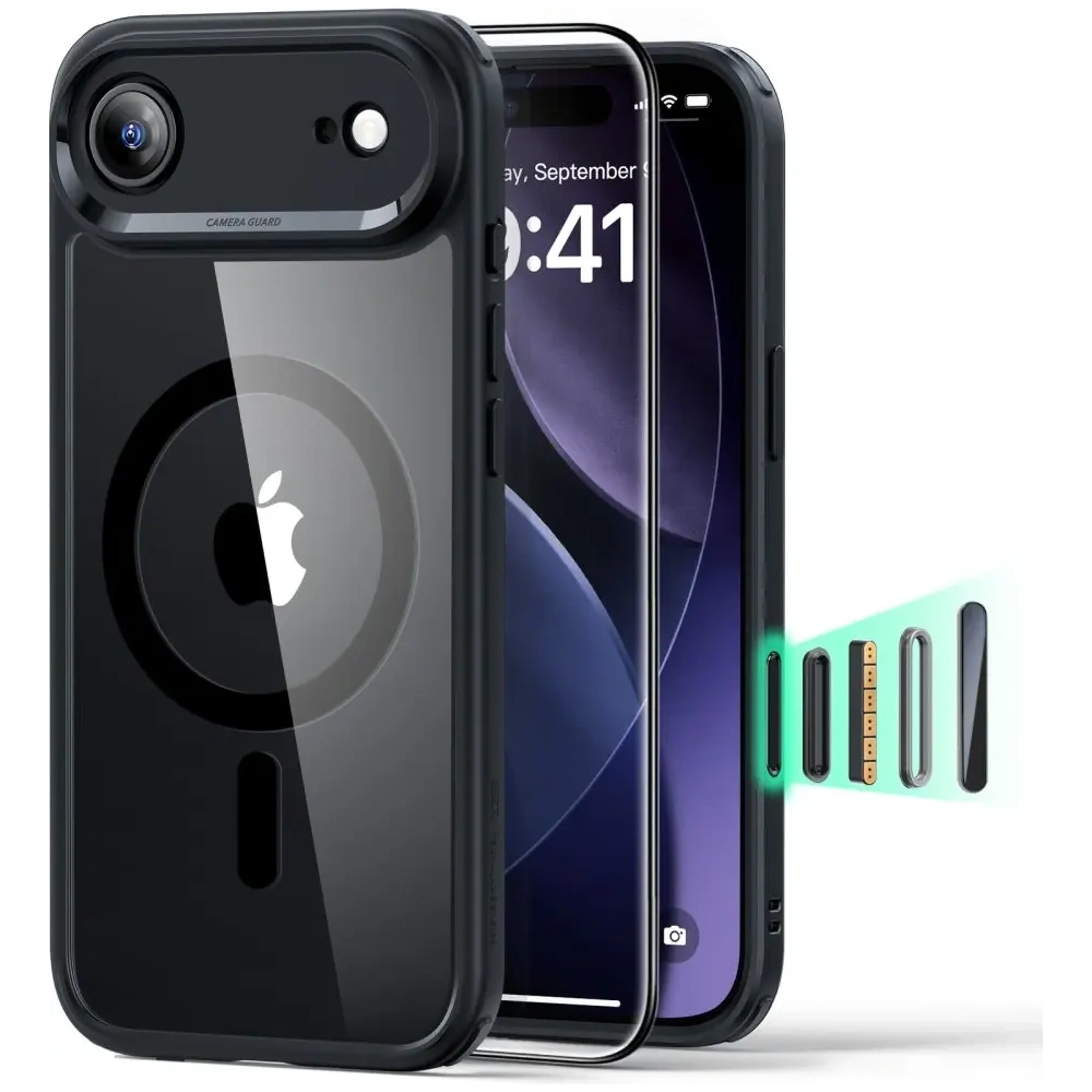 Zestaw ESR etui + szkło na ekran Classic Hybrid MagSafe & Tempered Glass do Apple iPhone Air Clear/black