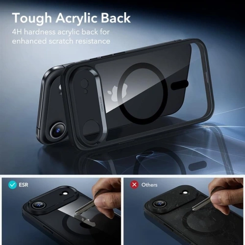 Zestaw ESR etui + szkło na ekran Classic Hybrid MagSafe & Tempered Glass do Apple iPhone 17 Air Clear/black