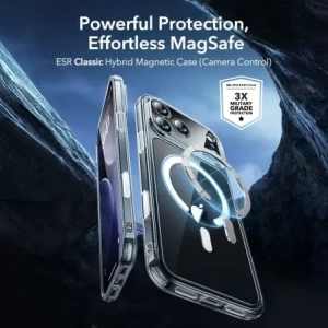 Zestaw ESR etui + szkło na ekran Classic Hybrid MagSafe & Tempered Glass do Apple iPhone 17 Pro Clear