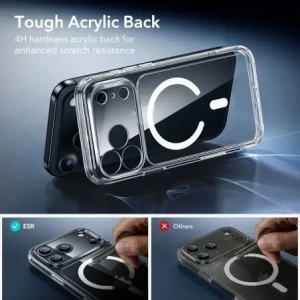Zestaw ESR etui + szkło na ekran Classic Hybrid MagSafe & Tempered Glass do Apple iPhone 17 Pro Clear